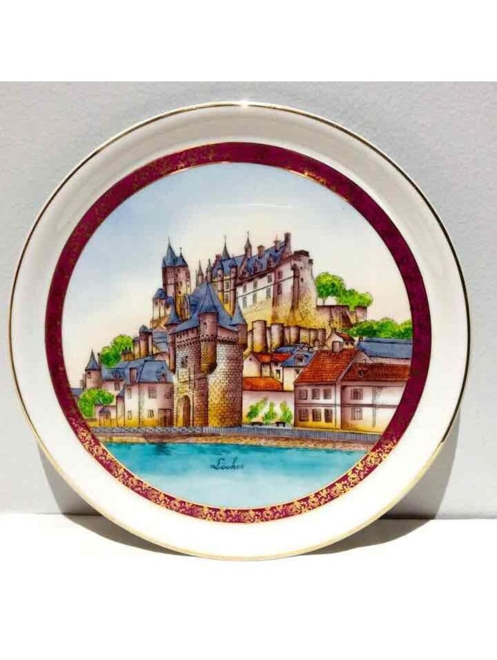 LIMOGES FR LOCHES Castle PORCELAIN PLATE